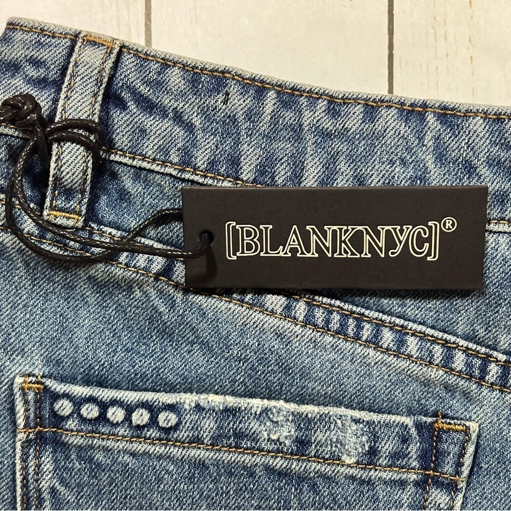 Blank NYC | Vintage Wash 70s Vibe Cowgirl High Rise Denim Shorts Jorts | 24 - Picture 9 of 12